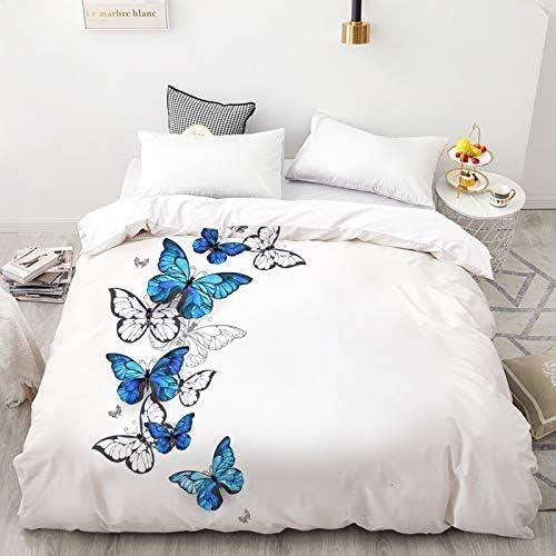 Parure De Lit 90X190 Enfant Papillon Blanc Ensemble De Literie Pour Filles Garcon Ado Avec Fermeture Eclair Imprime Housse t15695 Cdiscount Maison