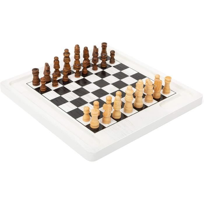 Jeu D’échecs Et Dames 2-en-1 – Small Foot – Bois, Compact, Avec Rangements – Dès 6 Ans