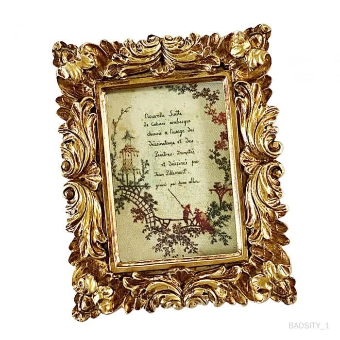 Cadre Photo 3D En Résine – Motif Maison De Grand-Mère (Neuf, Défaut Mineur Possible)