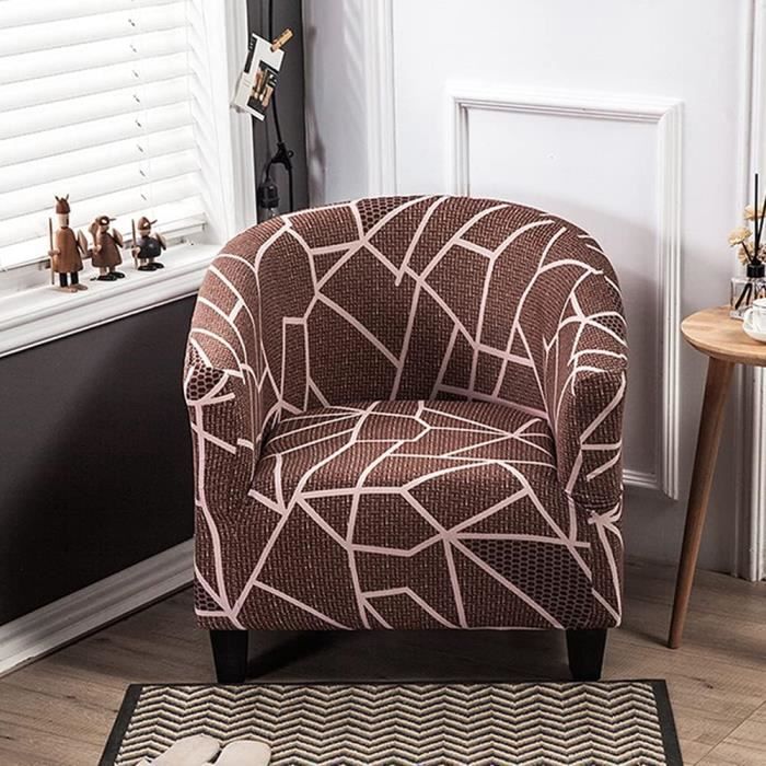 Housse De Fauteuil Extensible SURWIN - Taille Unique, Noir - Anti-Dérapant Pour Salon