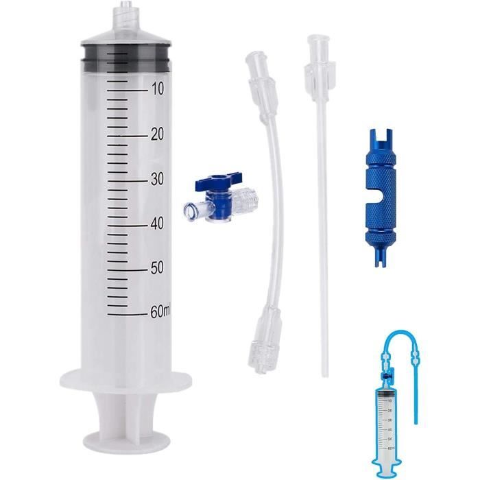 Seringue Tubeless Pour Vélo – Injection De Mastic – Outil De Retrait De Noyau De Valve – Compatible Presta Et Schrader – Kit De Montage