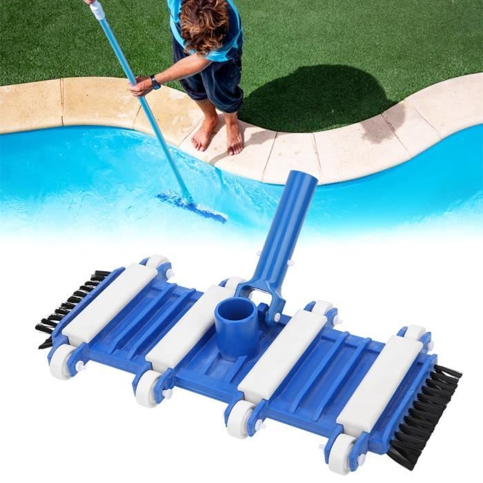 XIXI Tête d'aspirateur de piscine flexible professionnelle avec roues de brosse latérale Outil de nettoyage de piscine