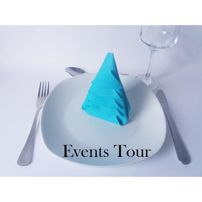 Pliage De Serviette Noel Sapin Bleu Turquoise X5 Ref 10458 Cdiscount Maison