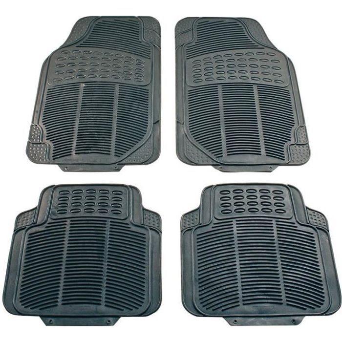 tapis de voiture pre decoupe en caoutchouc lot de 4 pieces nettoyage facile cdiscount auto