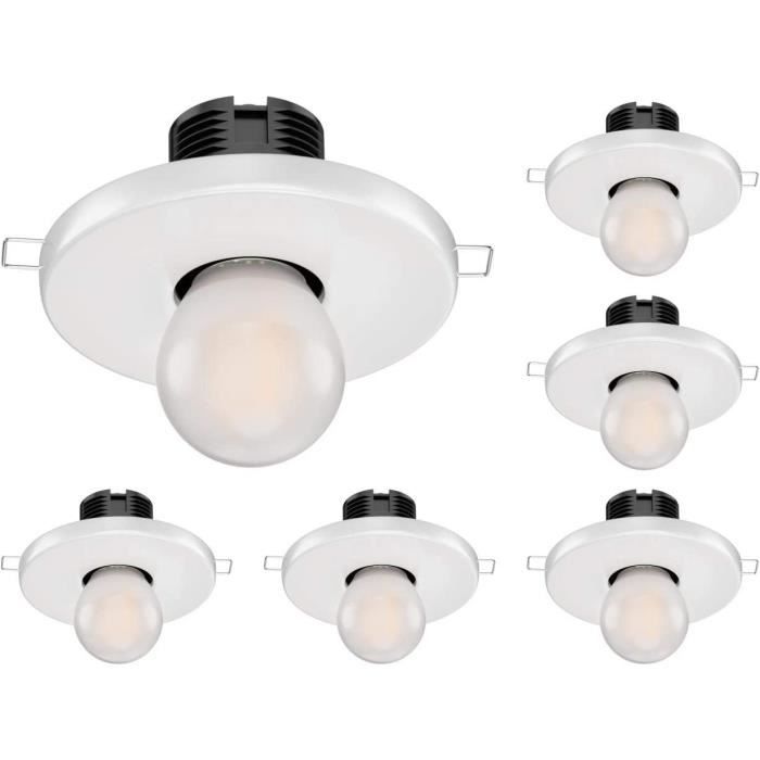 Plafonnier Encastré TELA – Porcelaine Noire – Ampoule LED Incluse – Neuf