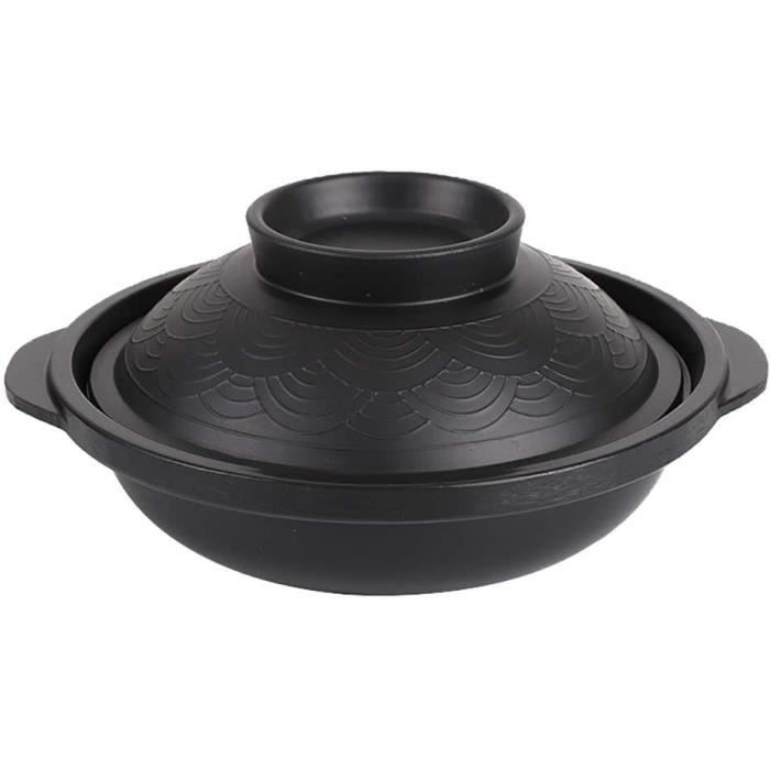 Donabe Japanischer Keramik Schmortopf 2,5L - Traditioneller Tontopf Für Suppen, Eintöpfe & Hot Pot