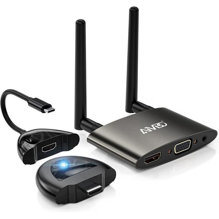 HDMI Sans Fil, 2 en 1 Transmetteur et Récepteur Wireless HDMI-USB
