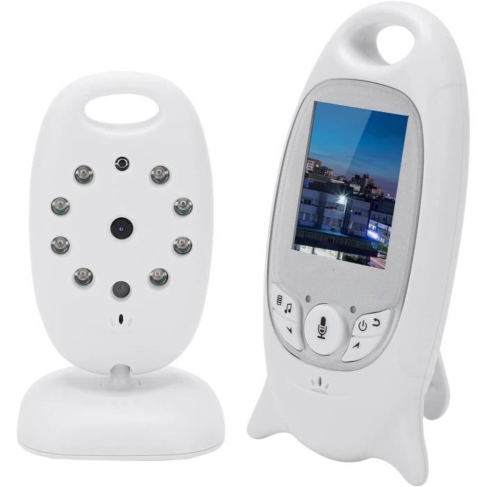 TimeFlys Mustang OL Moniteur audio pour bébé avec batterie rechargeable Interphone Écran LCD Surveillance de la température et avertissement Berceuses Vibrations Portable Longue portée