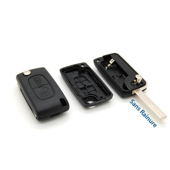 Coque clé plip 2 boutons compatible Citroen C1 C2 C3 - Achat / Vente  boitier - coque de clé Coque pour clé de voiture à prix mini- Cdiscount
