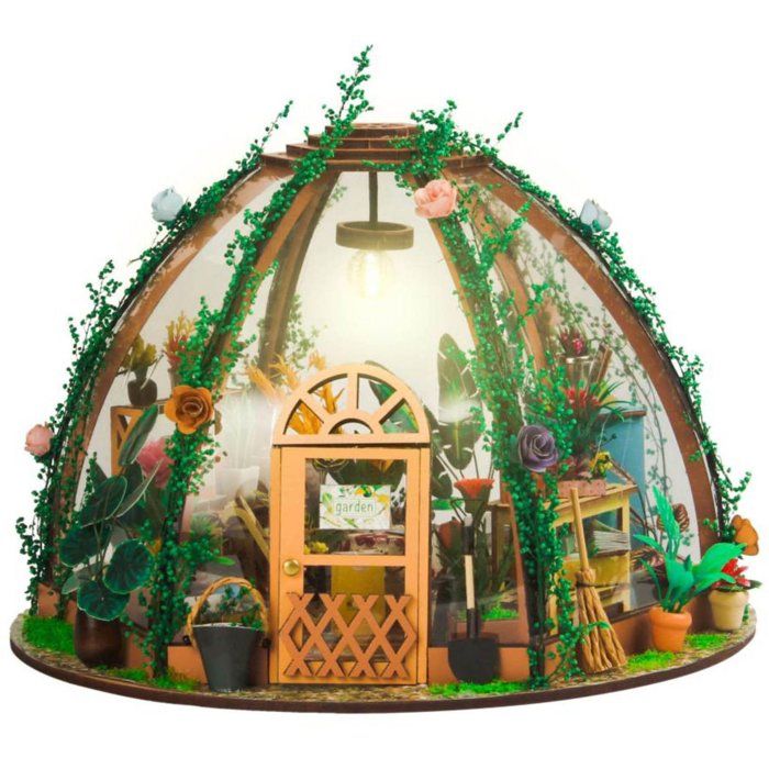 Book Nook - Kit DIY à construire Maquette 3D Serre Livre - Jolie Pergola Green Nook - 22 x 22 x 17 cm