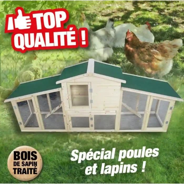 Poulailler - clapier grande taille pour poules, po