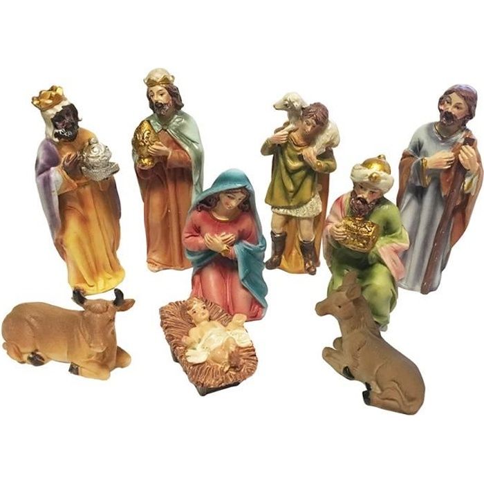 Creche De Noel Cdiscount 9 Figurines De Creche De Noel Nativite Santons De Noel Realistes Achat Vente Creche De Noel Cdiscount
