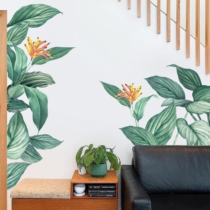 1 Set de Décoration murale tropicale imperméable, Stickers muraux