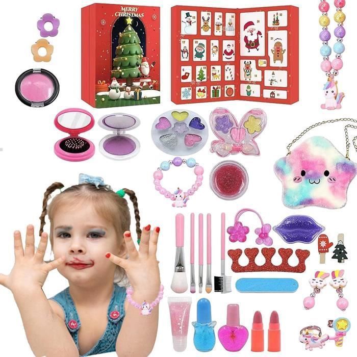 Calendrier De L'Avent de Noël Maquillage Enfant Jouet Fille