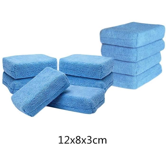 SELUXU Tampons applicateurs de cire microfibre Tampons dapplication en mousse souple lavables ensemble de 10 pièces 