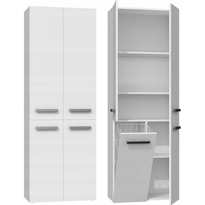 petite colonne de rangement blanc cdiscount