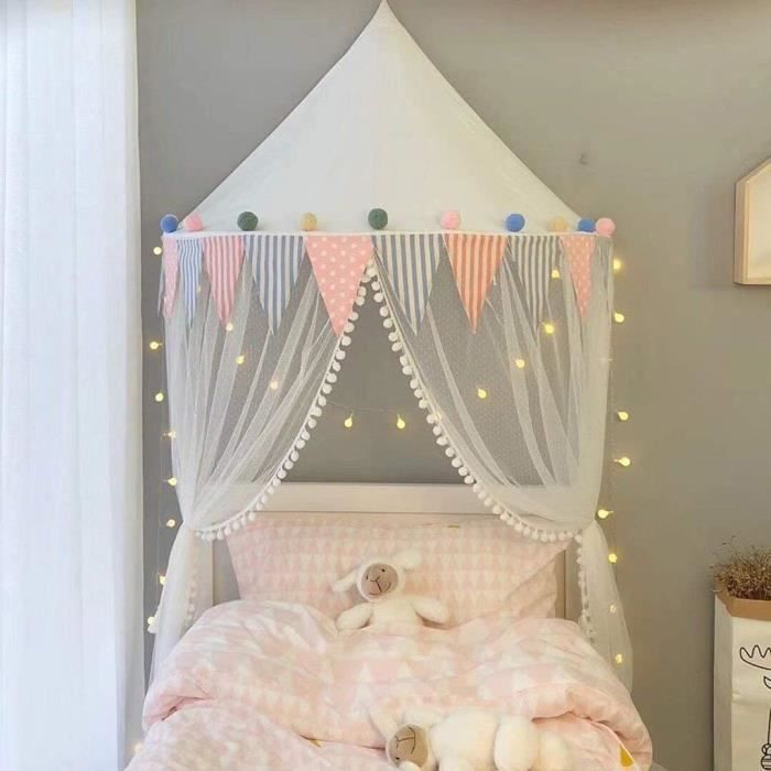 Ciels De Lit Avec Moustiquaire Rideaux De Lit Fille Princesse Tente De Lit Decoration Pour Bebe Enfant Chambre Dome Coton Mousti Achat Vente Tente De Lit Ciels De Lit Avec