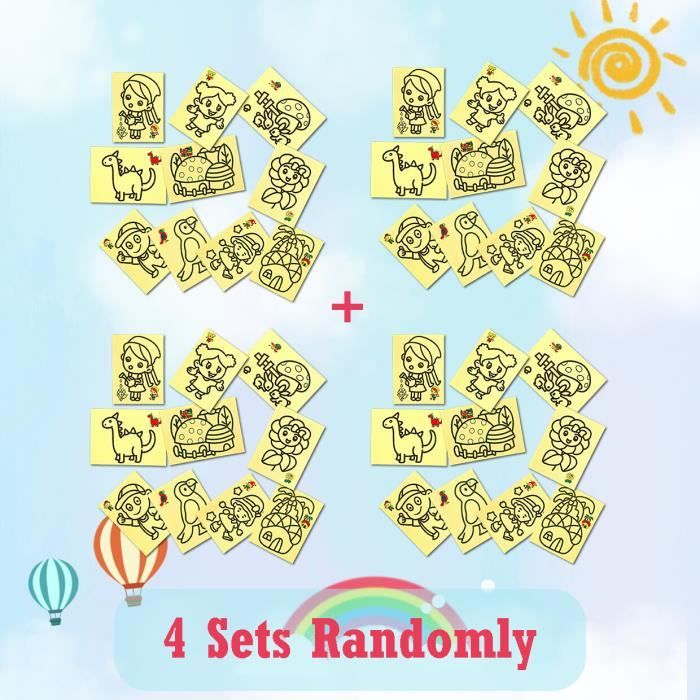 Kit De Peinture Au Sable Phosphorescent Yneze – 14 Couleurs + 12 Cartes Princesse, Licorne – Dès 5 Ans – Avec Outils De Recyclage