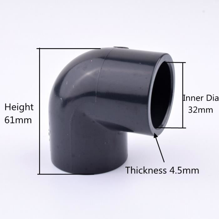 2 Coudes De Sortie Pour Tuyau Chauffage Voiture - 60mm - Noir - Quarkzman - Universel