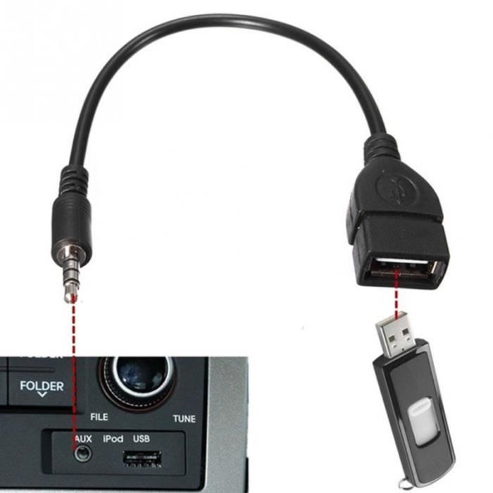 Accessoires auto intérieurs,Câble adaptateur de convertisseur AUX pour BMW, 3.5mm, série 1 3 5 6 7 E90 E92 E93