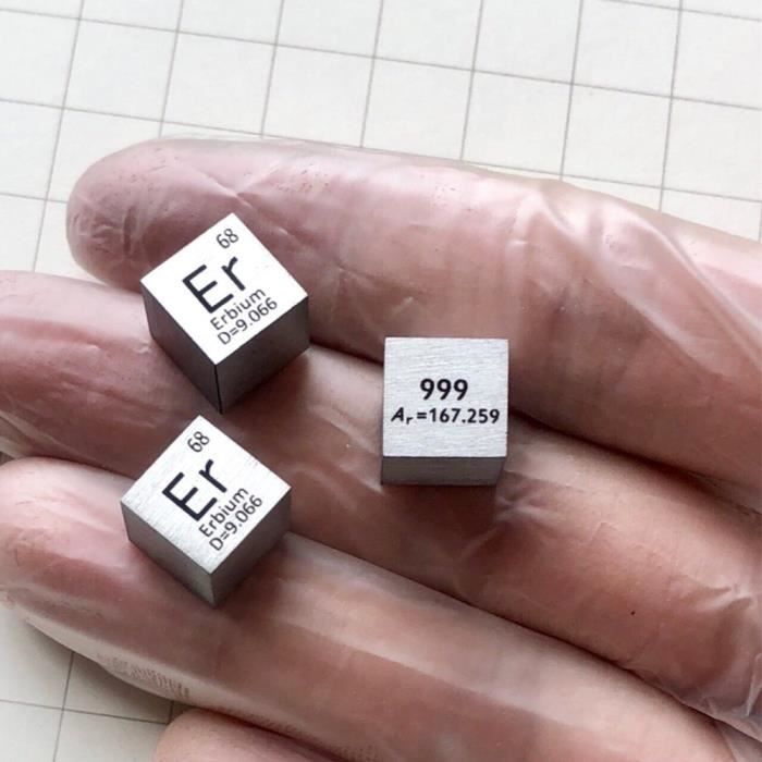 Cube Aluminium 99.99% Pureté PATIKIL - 25.4 Mm - Densité 2.70 G/cc - Collection éléments Scientifiques
