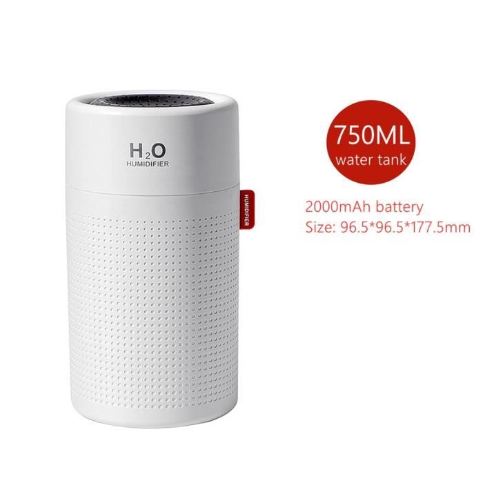 Couleur w Diffuseur dHuile Essentielle Humidificateur dAir Sans Fil Batterie AVEC Rechargeable de 2000ma