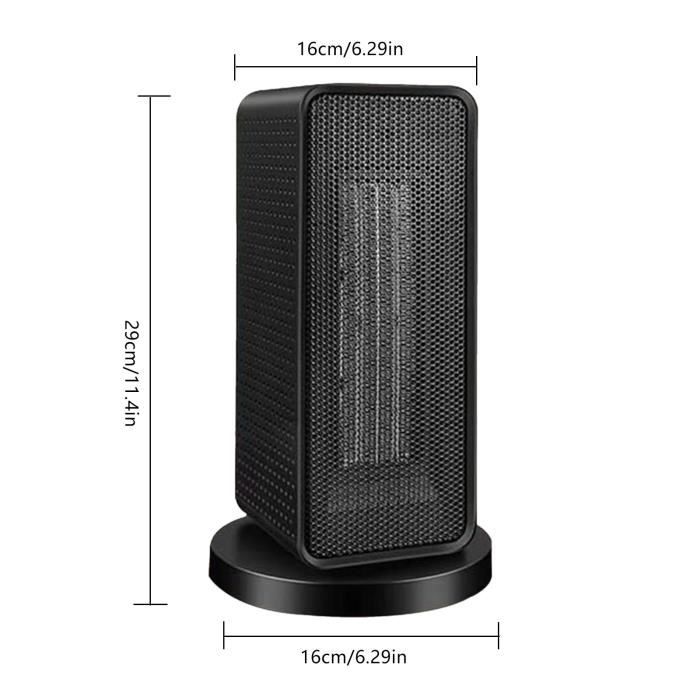 Mini Chauffage Soufflant Portable 1200W - 3 Vitesses (600W/1200W/ventilateur) - Sécurité Basculement & Surchauffe - Silencieux <45dB - Pour Bureau, Chambre