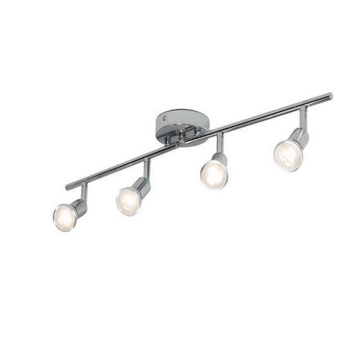 Plafonnier LED Argent Éclairage de Plafond 4x Luminaire Plafonnier Spots de Plafond pour Salon Couloir - KELUODAE
