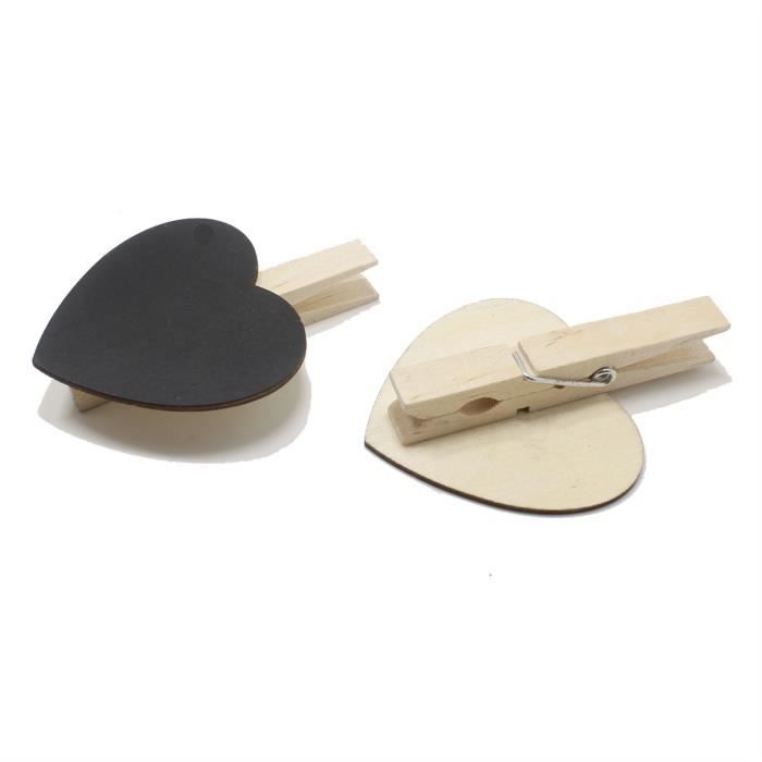 30 Mini Pinces à Linge En Bois Noir 30 Mm - Parfaites Pour Photos, Déco, Mariage, Bricolage