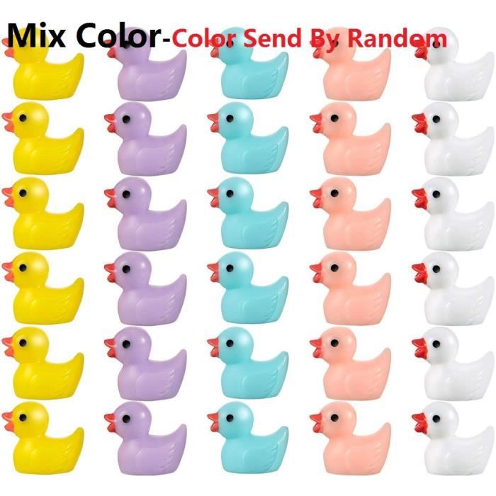 Lot De 50 Mini Figurines De Canard Lumineux En Résine Pour