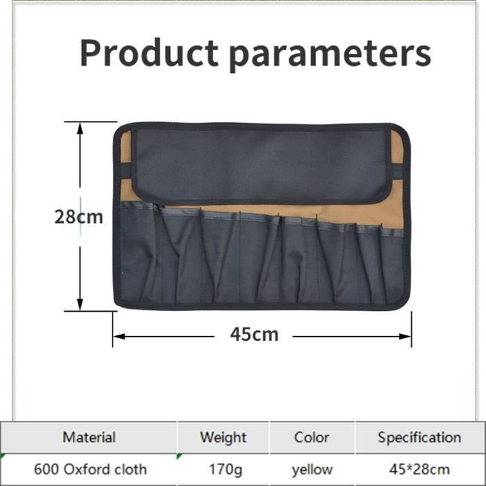 Sac à dos à outils étanche, sac à outils, sac de rangement à fond en