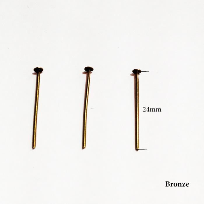 Neuf 50 clous d/'oreilles tiges 10mm plateau 6mm couleur bronze