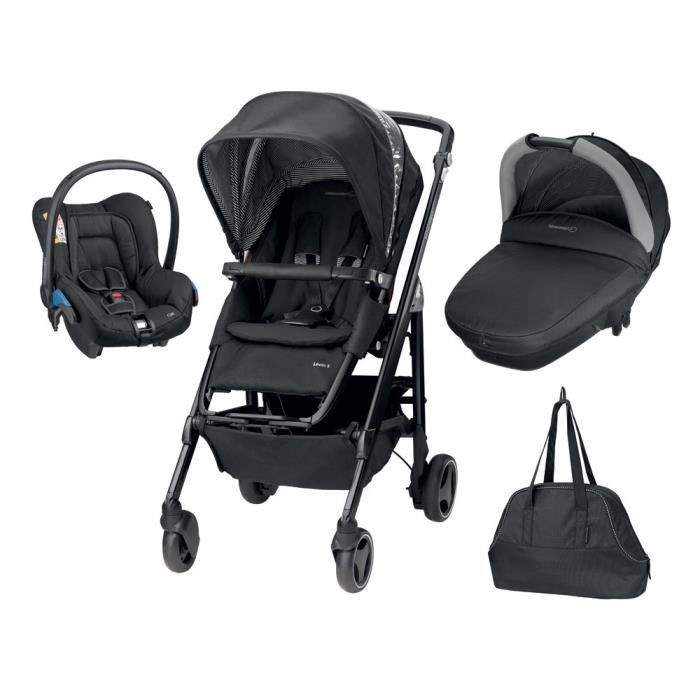 Poussette Combinee Noir Bebe Confort Trio Loola Excel Black Crystal Cdiscount Puericulture Eveil Bebe