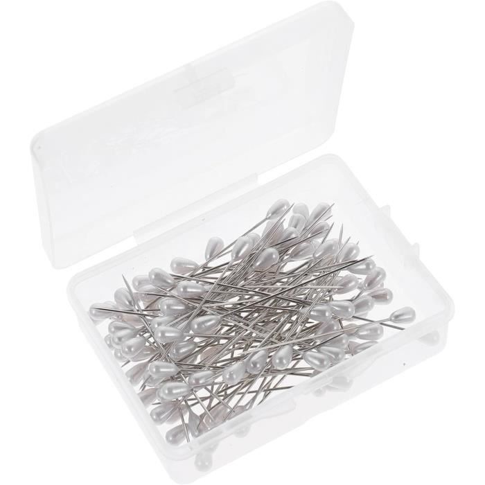 300 Épingles à Perles Blanches – Tête Ronde Fausse Perle, 3,8 Cm – Idéales Mariage, Bouquets, Couture & Décoration Florale