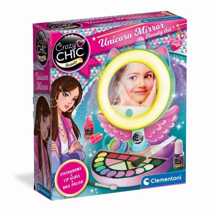 Miroir de Maquillage Clementoni Licorne – Anneau Lumineux, Palette de Maquillage - vue 2