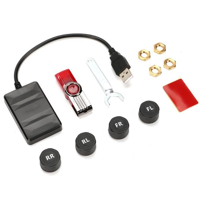 Motorcycle TPMS Moto Système de Surveillance de la Pression des pneus avec 2 capteurs externes Écran LCD Système d'alarme de Voitu - Auto
