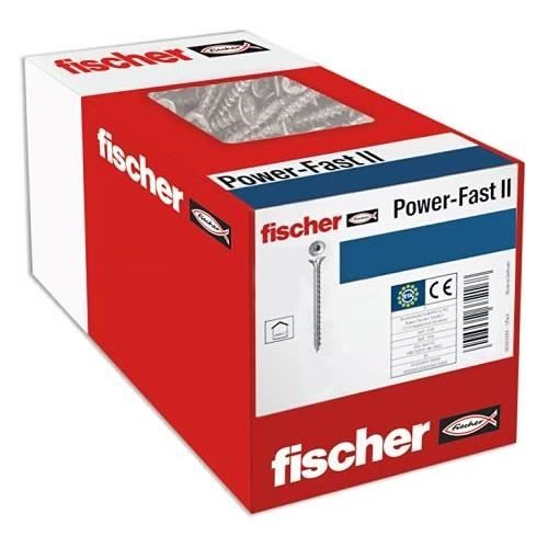 Vis pour aggloméré Fischer Power Fast II Lot de 1000 vis 4 0 x 40 mm Tête fraisée Torx