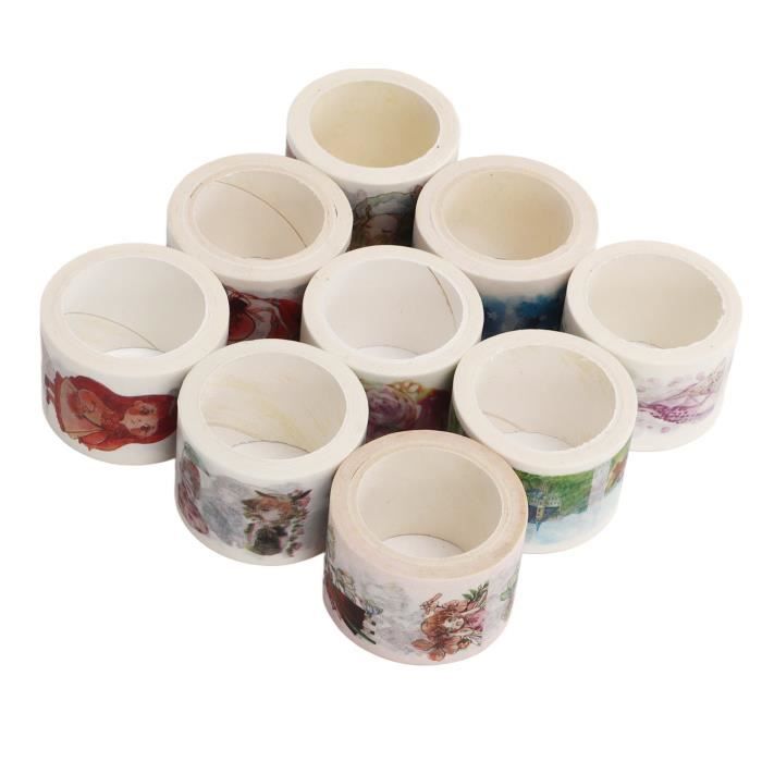 LJY Lot de 6 rouleaux de ruban en papier raphia 6 couleurs pour emballage cadeau
