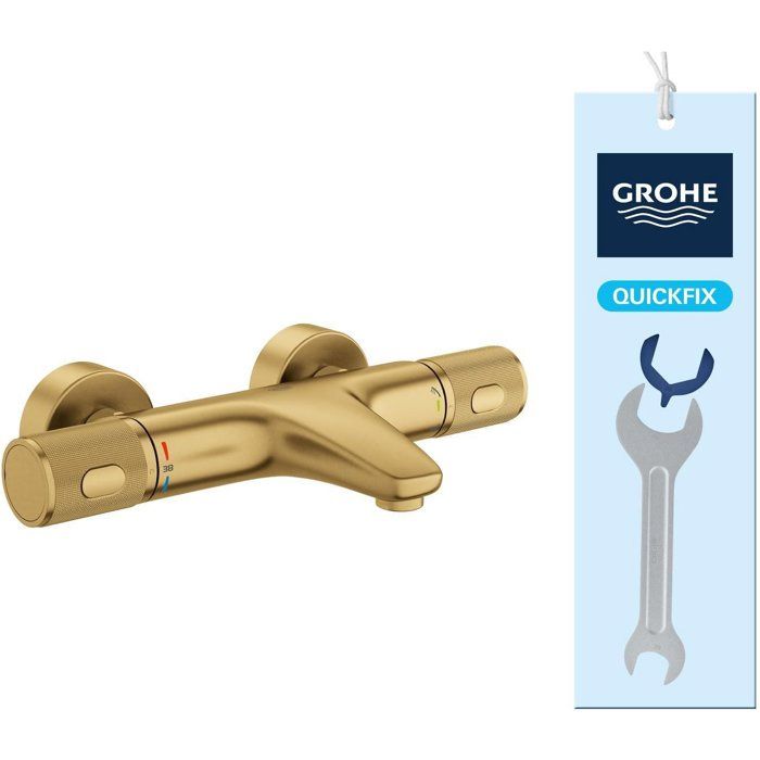GROHE Mitigeur bain douche thermostatique 12 Precision Feel Cool Sunrise brossé - vue 1