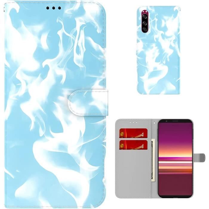 Jielangxin Custodia In Pelle Per Sony Xperia 5 - Cover Portafoglio Con Slot Per Carte E Supporto (Marrone)