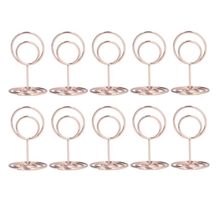 DIYEAH Lot De Porte-numéros De Table Ronds Élégants Avec Pinces Photo
