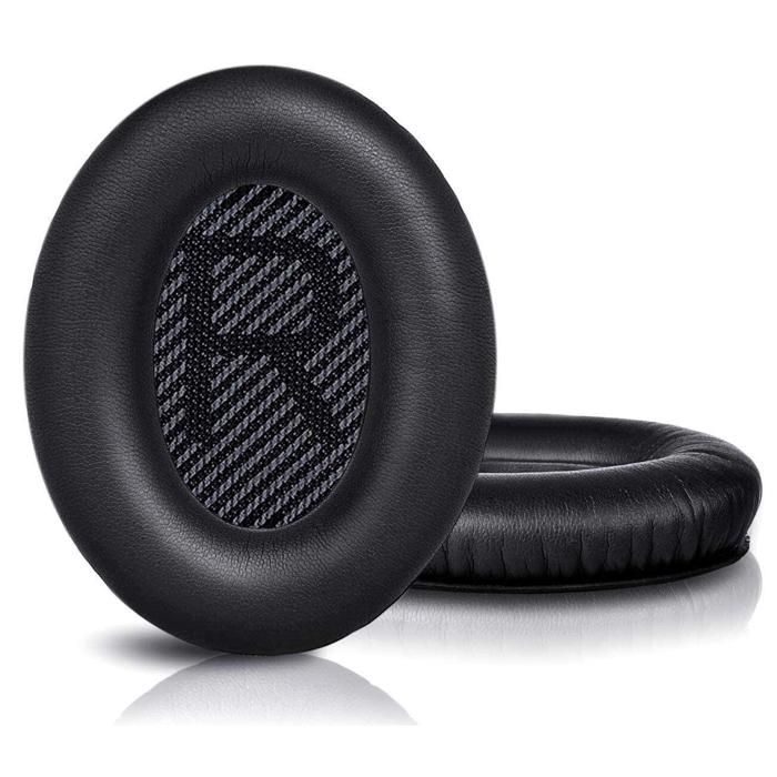 Coussinets D'oreille De Remplacement Pour Casque Bose QuietComfort 35 / QC35 II – Couleur Noir