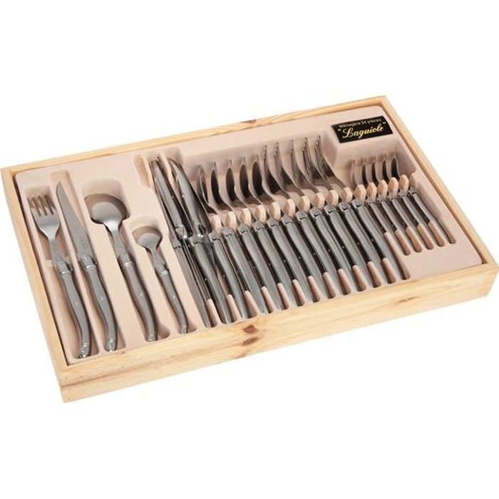 Laguiole Menagere De 24 Pieces Inox Achat Vente Menagere Soldes Sur Cdiscount Des Le 20 Janvier Cdiscount
