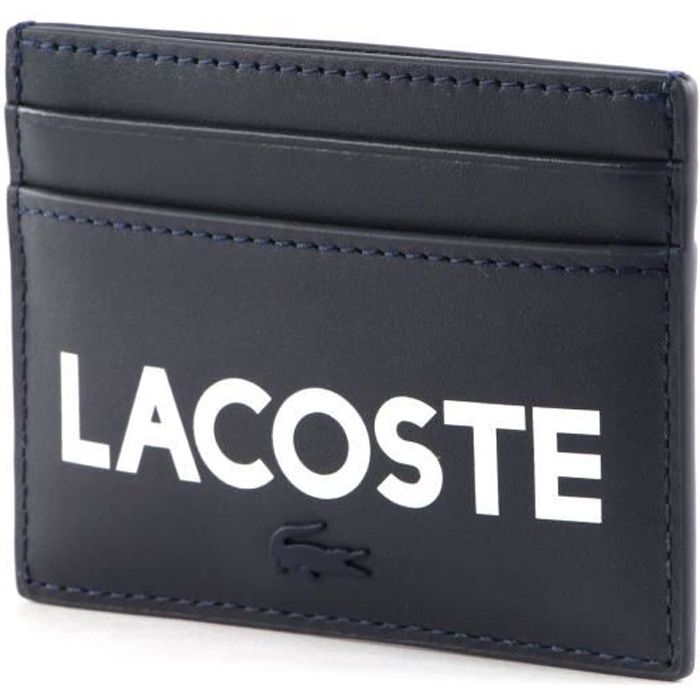 LACOSTE FG Seasonal Credit Card Holder Marine Lenticular Print 121937 cas de carte de credit porte carte Bleu Cdiscount Bagagerie Maroquinerie