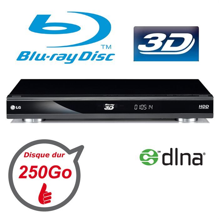 LECTEUR ENREGISTREUR BLU-RAY 3D - LG HR550