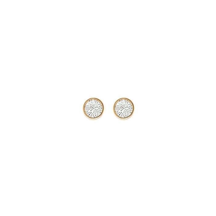 MARY JANE - Boucles d'oreilles plaqué Or - Haut:6mm - Femme-Homme ...