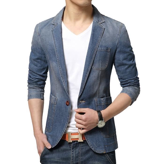 Veste tailleur jean homme Clearance