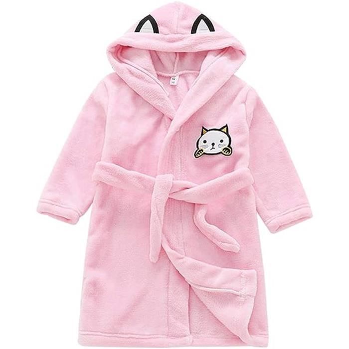 NautySaurs Peignoir Enfant à Capuche Ultra Doux – Flanelle Polaire Chaud & Moelleux Pour Garçons & Filles – Idéal Bain & Soirée