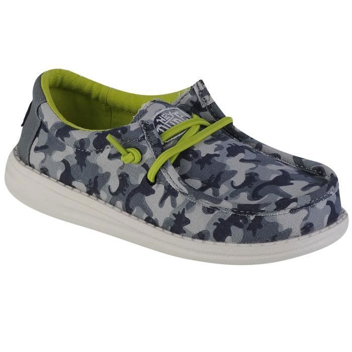 Hey Dude Sneakers - HEY DUDE - Wally Youth Camodino 40043-425 - Gris - Enfant - Garçon
