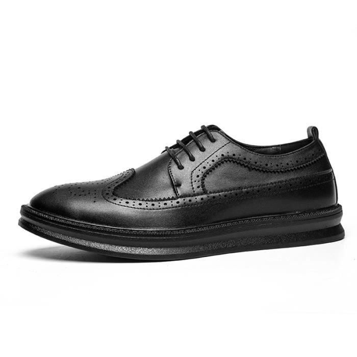Chaussures Homme Conhpol En Cuir Noir - Richelieu à Lacets, Taille 42, Neuf Avec Emballage